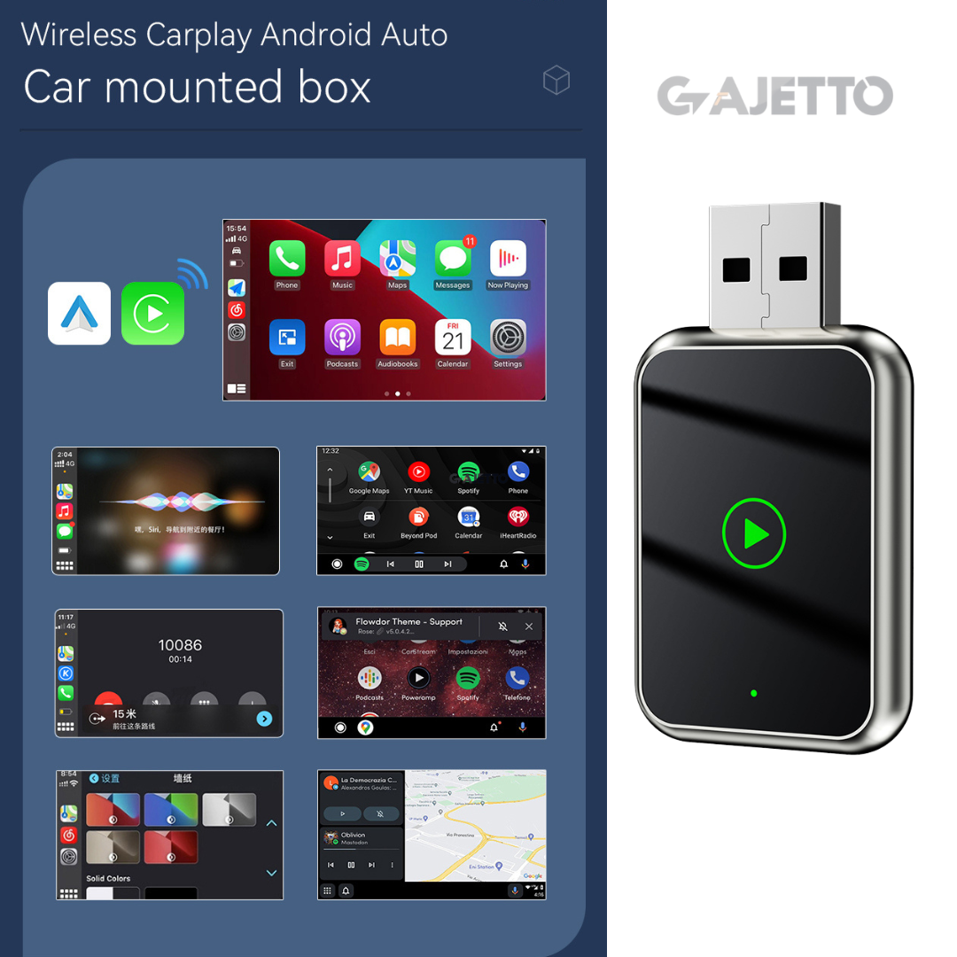 Wireless Carplay Adapter For iPhone & Android Auto
