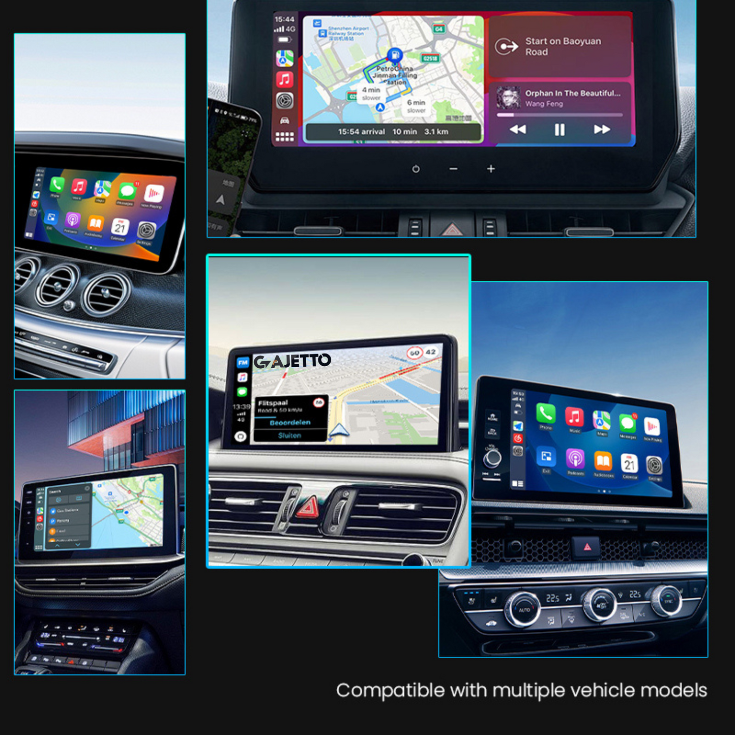 Wireless Carplay Adapter For iPhone Car Play & Android Auto (Plastic Model)