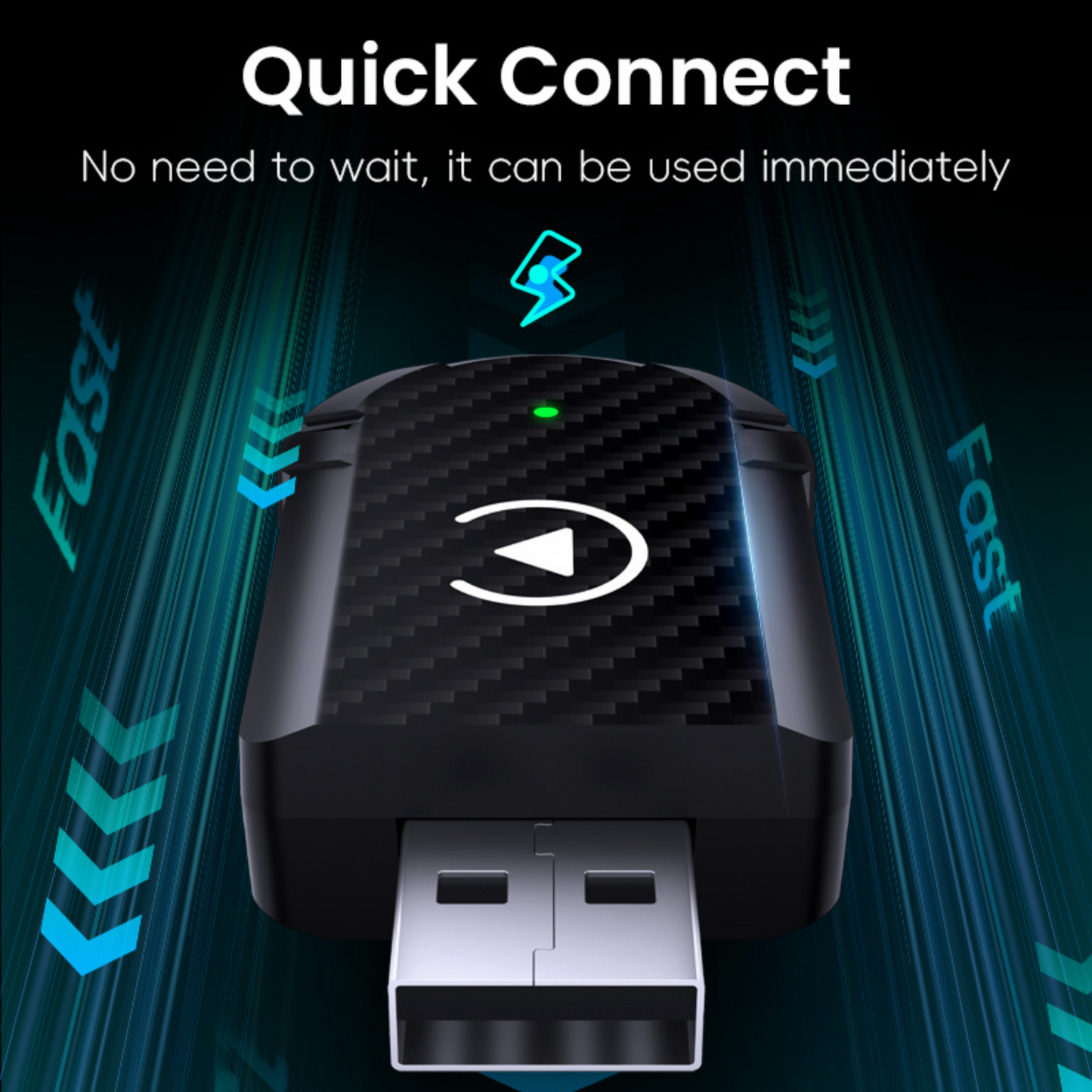 Wireless Carplay Adapter For iPhone Car Play & Android Auto (Plastic Model)