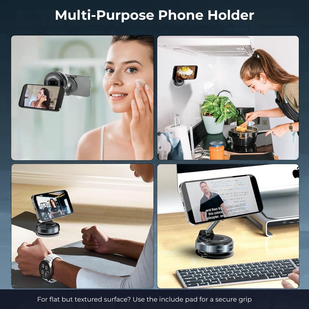 Gajetto MagSafe Car Mount Phone Holder | 360° Adjustable & Strong Vacuum Suction